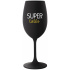 SUPER TÁTA - čierny pohár na víno 350 ml