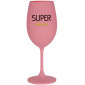 SUPER MÁMA - ružový pohár na víno 350 ml