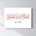 Personalizovaný magický fotoobraz v rámu - čtverec 30x40 - jména novomanželů 