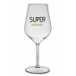 SUPER MÁMA - priehľadný nerozbitný pohár na víno 470 ml